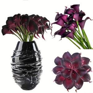 BRIDAIL 어머니의 부활절 파티 테이블 장식에 꽃다발 10PCS 인공 칼라 릴리