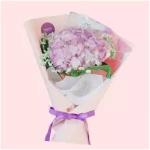 스노우폭스 플라워 꽃무늬 반짝이는 순간 윤슬 라벤더 수국 꽃다발 (택배 퀵) 4209237