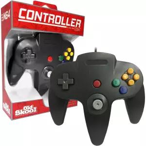 닌텐도 64 N64 게임 시스템과 호환되는 올드 스쿨 클래식 유선 컨트롤러 블랙