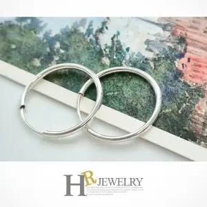[호림쥬얼리]실버92.5/Silver/은귀걸이/세련(HR)실버 링 파이프 귀걸이(2cm)