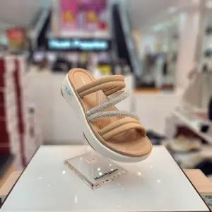 여성 발 편한경량 4cm 컴포트 웨지힐 스트랩 슬리퍼 3f26036-3CA 794884