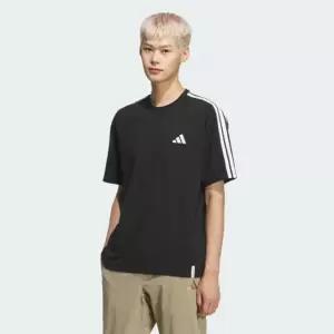 에센셜 플러스 루스핏 3 STRIPES SINGLE JERSEY 쇼트 슬리브 티셔츠 KF3736