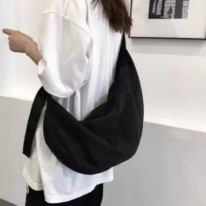 남녀공용 심플 무지 반달 숄더백 크로스백 가방 크로스백
