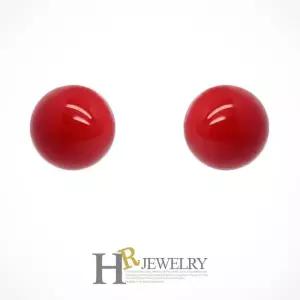 [호림쥬얼리]14K정.품)깜찍)예쁜(HR)14K 6mm 레드볼 귀걸이