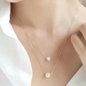 더블라인 더블진주 이 목걸이 클레식 패션 예쁜 선물