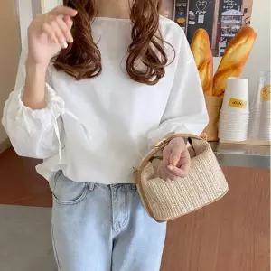 여름 라탄 토트백 미우 손가방 미니 크로스 여성 왕골