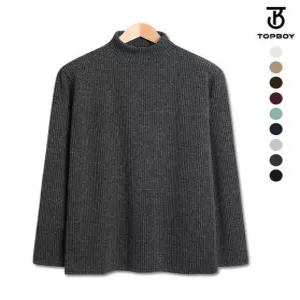 [탑보이][탑보이] 제인 골지 오버핏 반폴라 티셔츠 (LW064)