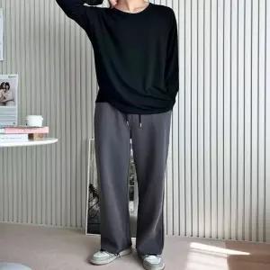 아무 트레이닝팬츠 와이드 남성 면 쭈리 밴 스트링