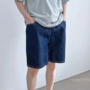 남성 린넨 청반바지 1P 밴딩 위아 데님팬츠 데일리