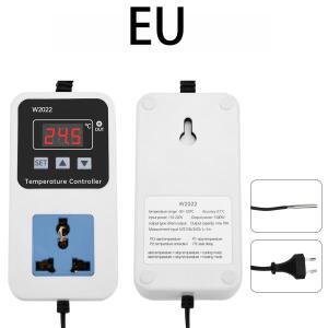 W2022 온도 컨트롤러 110-220V 조절기 콘센트 열 매트 NTC 센서가 EU 플러그