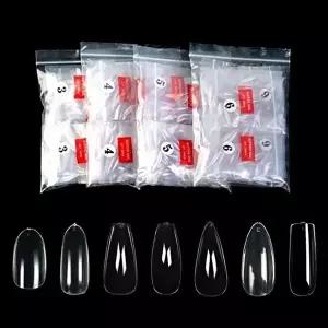 투명 네일연장팁 50pcs 사이즈별 스퀘어팁 스텔레토팁 아몬드팁 코핀팁-WFOPEEB