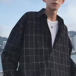 남성 가을 셔츠 루즈핏 체크 남방 오버사이 여행남자