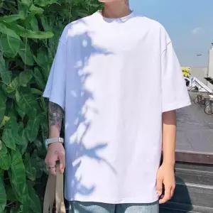 기본 무지 티셔츠 흰색 검은색 미우 라운드 반팔 흰티
