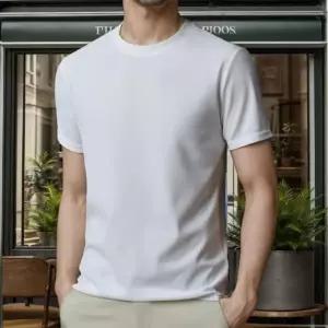 남자 여름 무지 반팔티 기본핏 두꺼운 와플 셔츠 쿨티