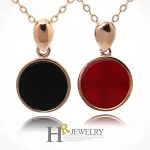 [호림쥬얼리]14K Gold 골드펜던트 히트_예쁜(HR)14K 심플 10mm 오닉스 펜던트(택1)