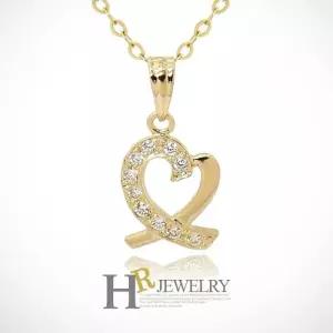 [호림쥬얼리]14K Gold 골드펜던트 예쁜(HR)14K 웨이브 러브하트 펜던트
