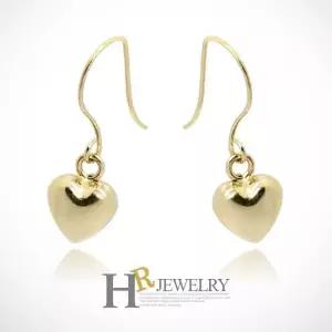 [호림쥬얼리]14K정품)히트)깜찍(HR)14K 유광하트 후크 귀걸이(6mm)