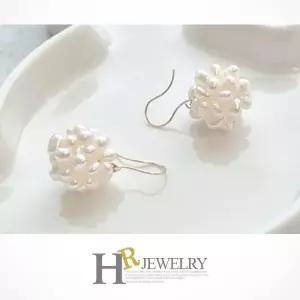 [호림쥬얼리]14K Gold 후크침 밥풀담수 히트_예쁜(HR)14K 못난이 볼 진주 귀걸이