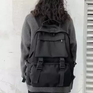 아무 검정색 남여공용 캐주얼 백팩 여행 외 메신져백
