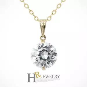 [호림쥬얼리]14K정.품)히트)심플(HR)14K 쥬니 8mm 큐빅 펜던트
