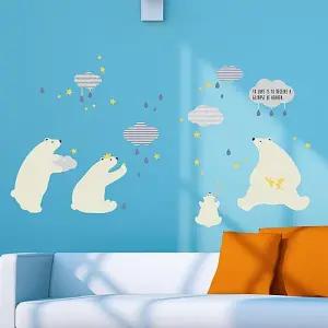 북극곰 디자인스티커 시트지 아무 벽지 포 포인트