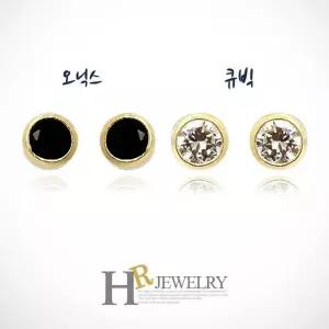 [호림쥬얼리]14K정품)히트(HR)14K 3.5mm 실비아 귀걸이(택)