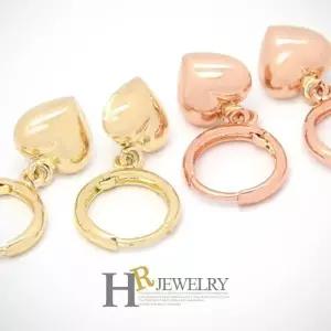 [호림쥬얼리]14K정품(HR)14K 뷰티 9mm 통통하트 원터치 귀걸이(택일)