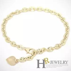 [호림쥬얼리]14K gold 골드팔찌 세련(HR)14K 할로우 샤이닝 9mm 통통하트 팔찌(4mm)
