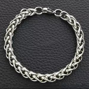 스틸 위아 용골체인 남녀공용 팔찌(6mm) 남자 커플