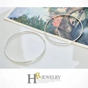 [호림쥬얼리]실버92.5/Silver/은귀걸이/세련(HR)실버 링 파이프 귀걸이(5cm)