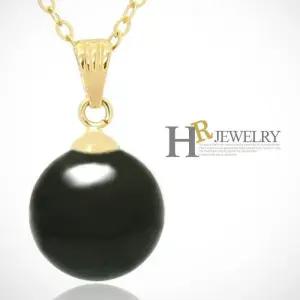 [호림쥬얼리]14K정품)히트)심플(HR)14K 10mm 흑진주 펜던트
