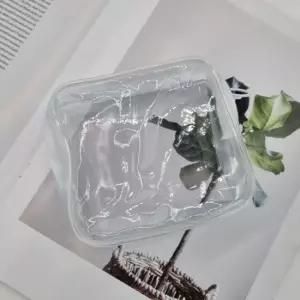 화이트 소형 PVC 투명 파우치 여행용 화장품 정리함 소품 가방 미니가방 사각파우치