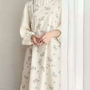 데이지 앞치마 린넨 어린이집 유치원 원피스 앞치마 자수