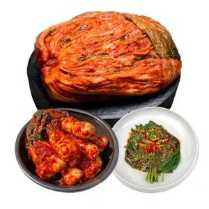 도미솔김치 포기9kg+총각3kg+깻잎0.5kg(총3종,12.5kg)