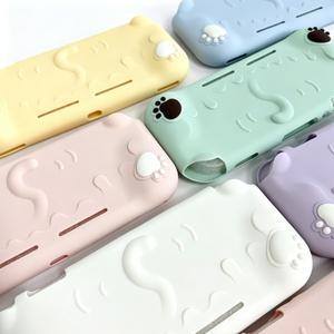 NS Lite TPU 소프트 케이스 Nintendo호환 Switch 콘솔 백 프로텍터 게임 액세서리 용 전체 버튼 보호 스킨