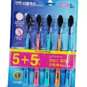 거취케어 프라그 제거 더블액션 일반모 칫솔 5+5개입