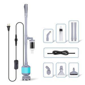 HYGGER 360GPH 전기 수족관 자갈 클리너, 청소 샌드 자동 조절 길이 도구 1 워터 세트 15W 사이펀 체인저 진공 가능 5 와셔 필터 IN 어항