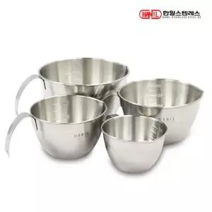 한일STS 스텐레스304 손잡이형 계량믹싱볼 4종(250+500+750+1200ml)