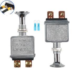 자동차  트럭용 헤비듀티 푸시풀 스위치 켜기/끄기 75 AMP 6-28V DC 2 Spst