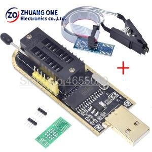 CH341A 24 25 시리즈 EEPROM 플래시 BIOS USB 프로그래머 모듈 + SOIC8 SOP8  클립 1.8V 어댑터 DIY 키트