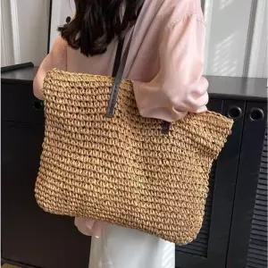[라일리] Rly 네트백 여름 휴가 가방 라탄백 빅숄더 더스트백