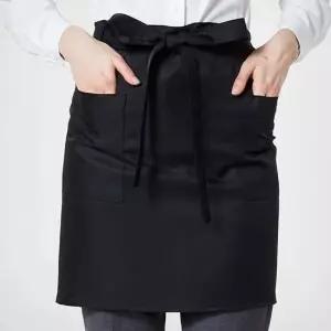 허리형 숏 엉덩이덮개 앞치마 블랙 식당 주방 음식점 앞치마
