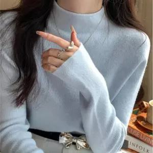 [mbMRb2_66]데일리 소프트촉감 반목 하프넥니트