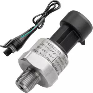 Ronybuy 150 Psi 연료 압력 변환기 센서 송신기 1/8 27 NPT 스레드 공기수용 하네스 키트 스테인리스 스틸