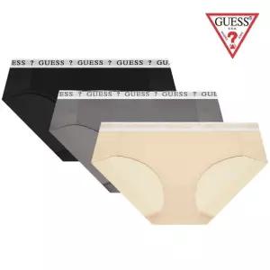 게스 언더웨어 GEWBP162BKDGYBE-EJS 여성 팬티세트 화이트밴드 햄라인팬티 3매세트 속옷선물 LE1221483808