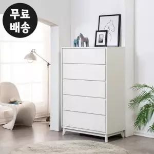레체 5단 서랍장 칸막이형 옷 서랍 950 크림화이트