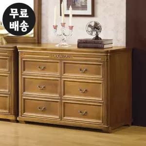 미 엔틱 서랍장 와이드 안방 3단 체스트 거실(1200)