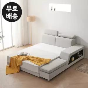 로라 패브릭 수납형 침대프레임 부부 A형 퀸사이즈