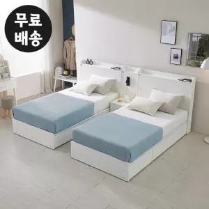 디베 수납형 침대프레임 트윈(슈퍼싱글 2조/협탁)