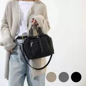 여성 복조리 스타일 나일론 소재 데일리 버킷햇 여자가방